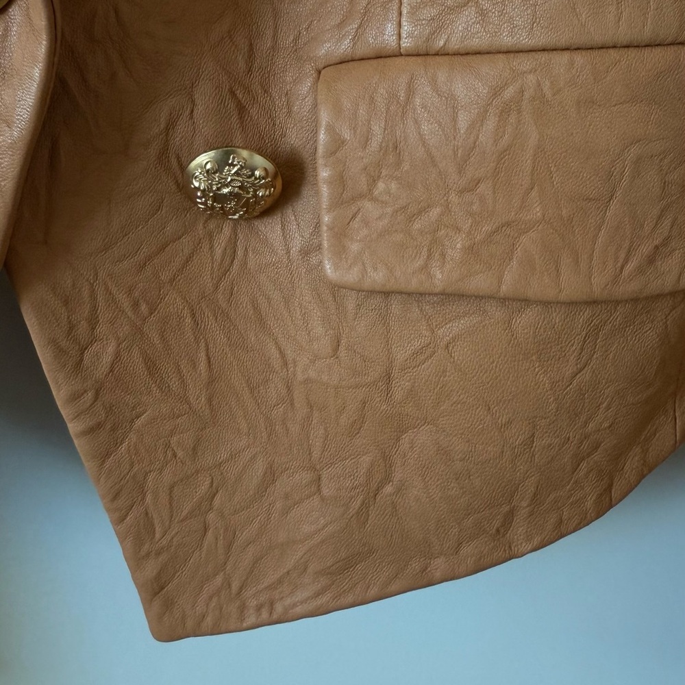 Double-Breasted Tan Jacket - image 8